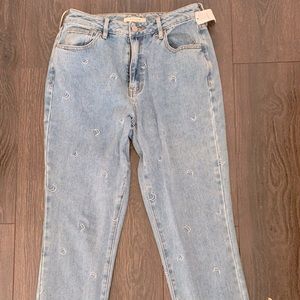 PACSUN mom jeans with crescent moon design! Size 29